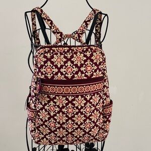 Vera Bradley Maroon Burgandy Medallion Backpack